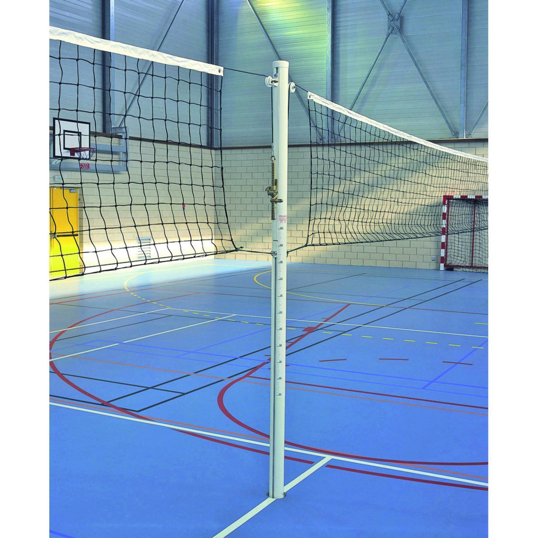 Schule Aluminium zentraler Volleyballpfosten ohne Hüllen Sporti France