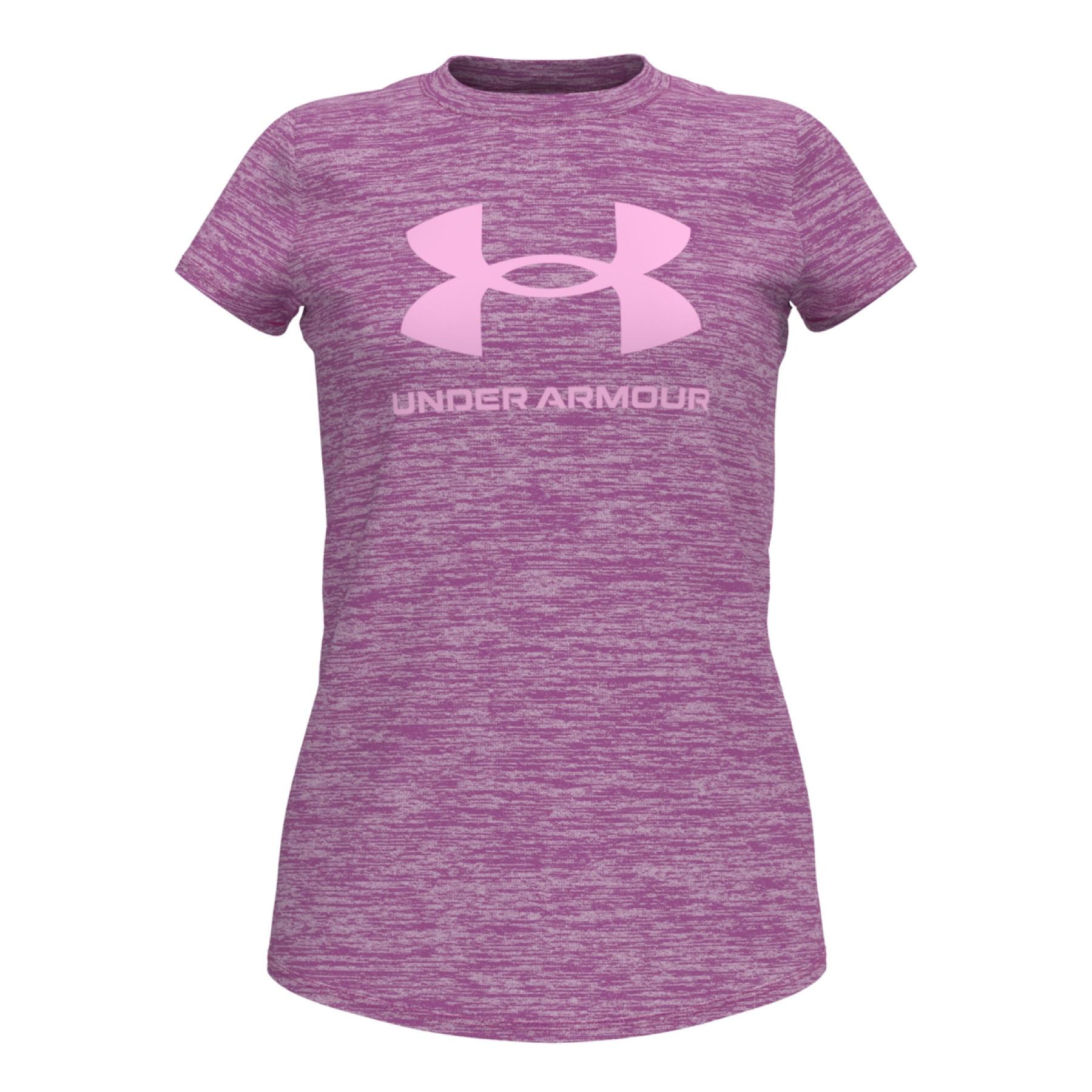 Mädchen-T-Shirt Under Armour à manches courtes et motif Sportstyle