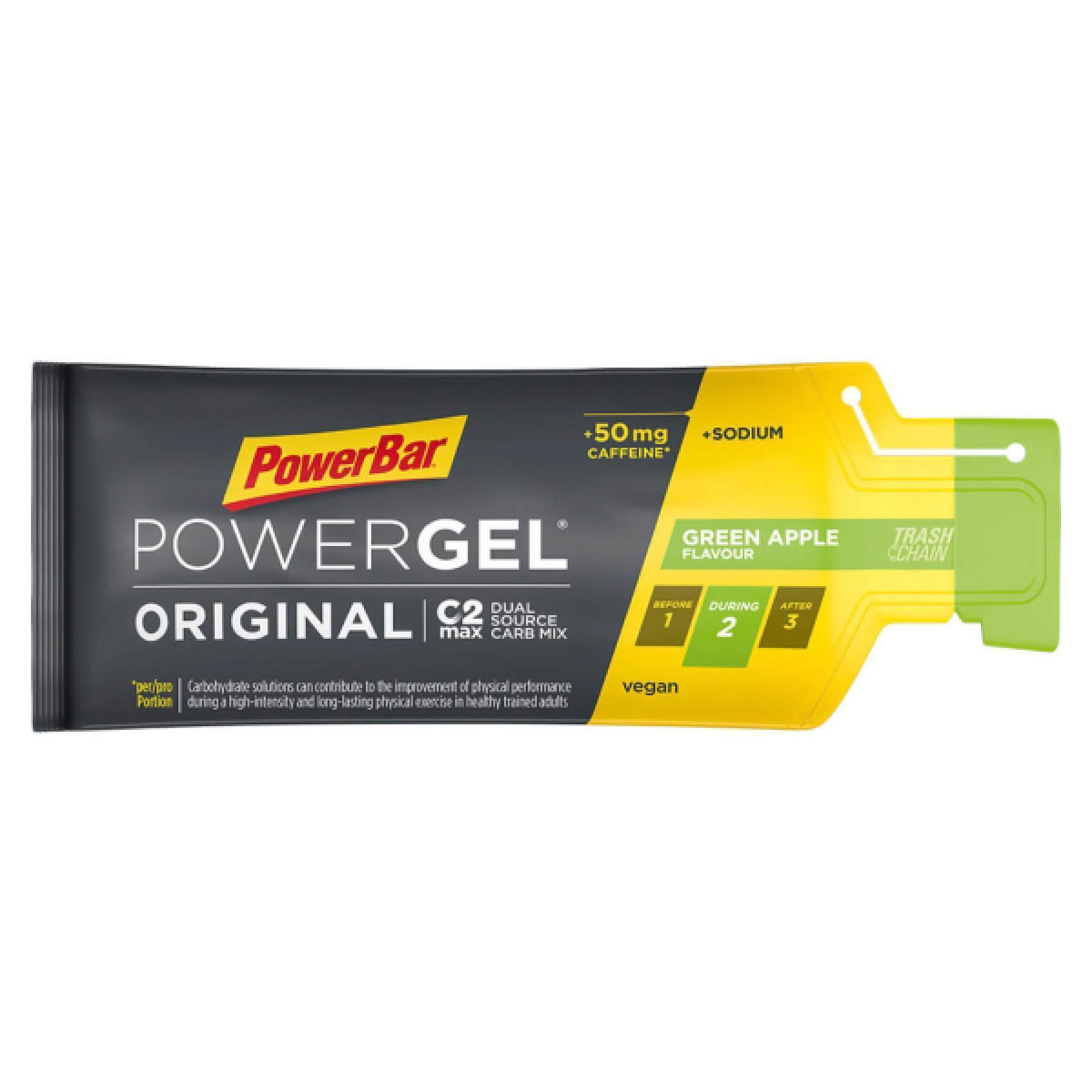Gele PowerBar PowerGel MultiPack 10 packs of 3+1x41gr Mixed : Strawberry-Banana-Green Apple-Lemon-Lime-Red Fruit Punch