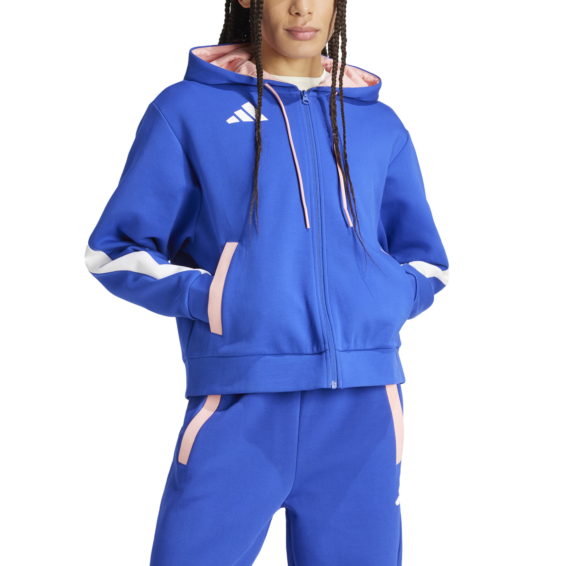Damen-Trainingsjacke mit Kapuze adidas Team France