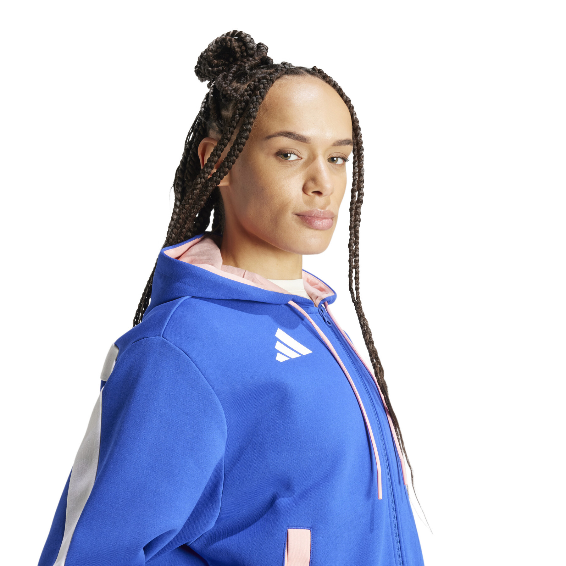 Damen-Trainingsjacke mit Kapuze adidas Team France