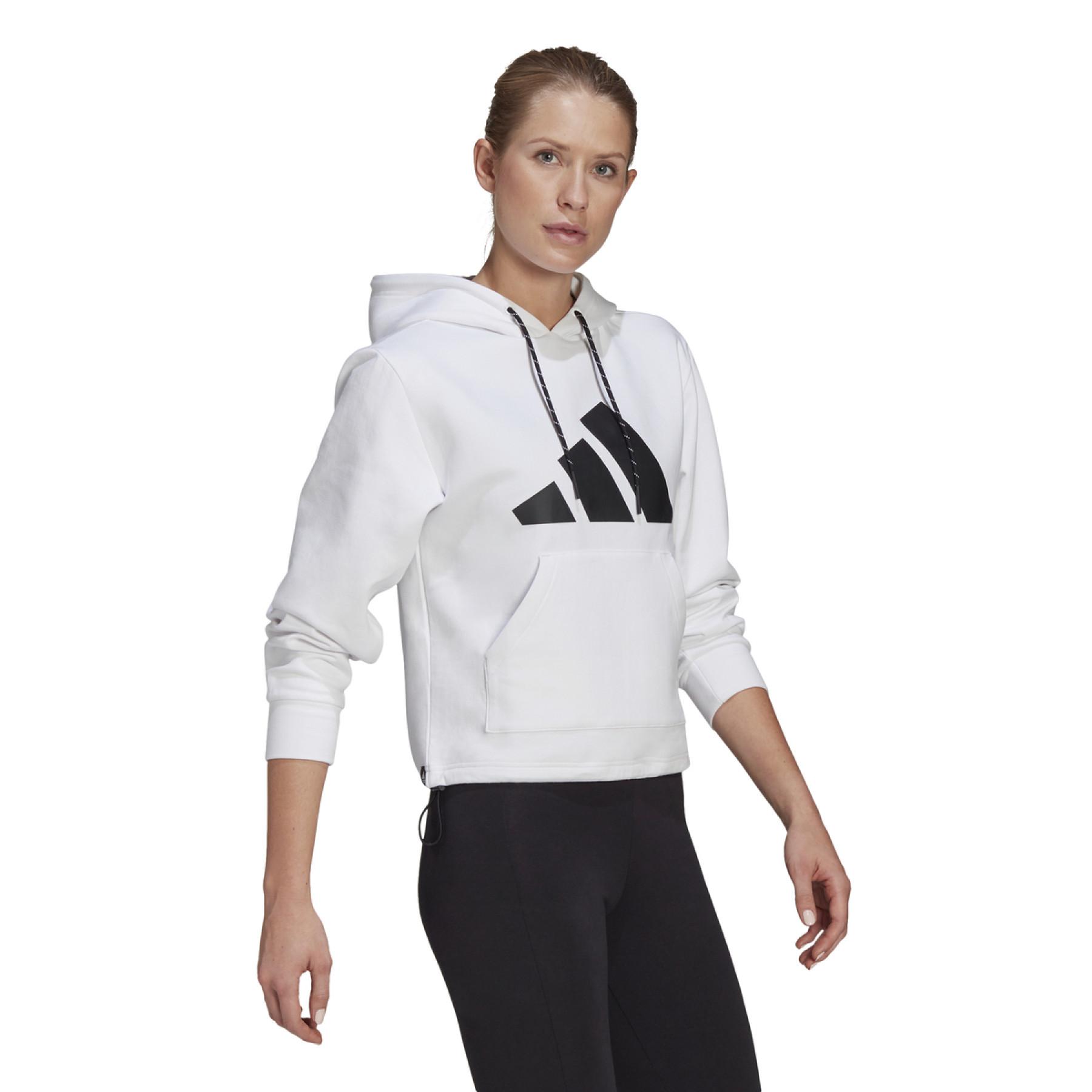 Damen-Kapuzenpulli adidas Sportswear Relaxed Doubleknit