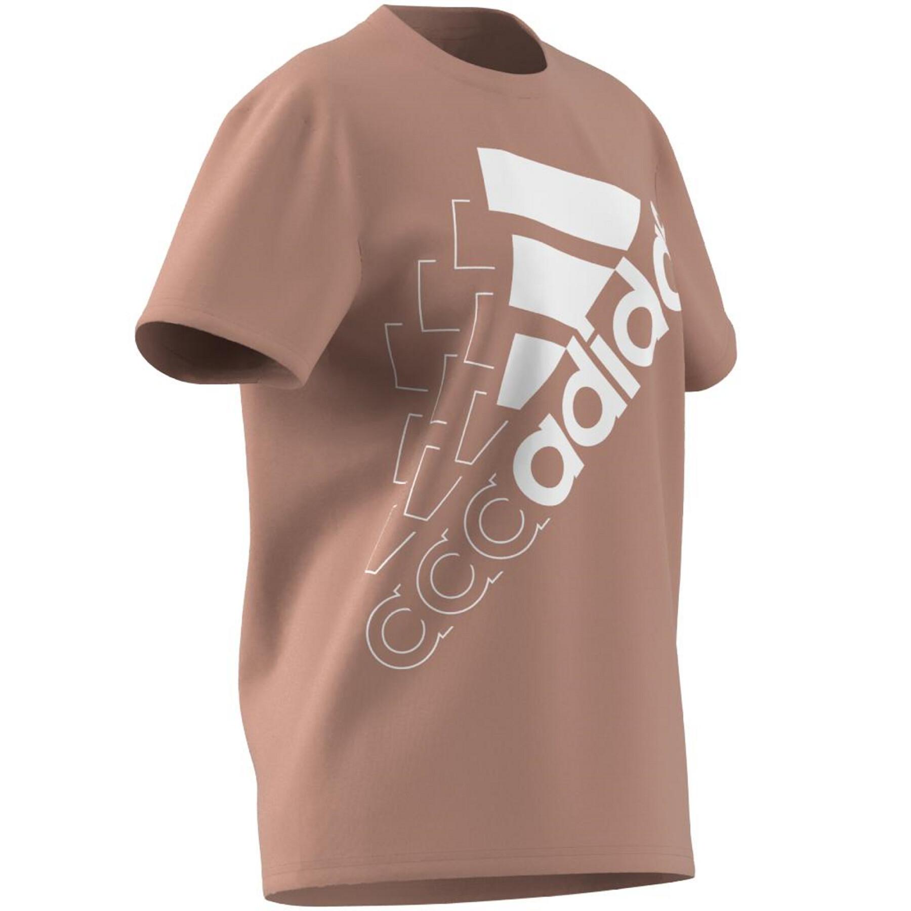 Damen-T-Shirt adidas Brand Love Slanted Logo Boyfriend
