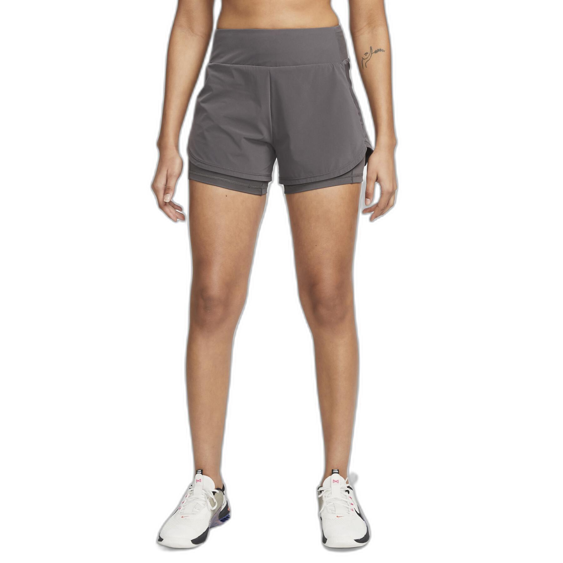 2-in-1-Shorts für Damen Nike Bliss Dri-Fit MR 3".