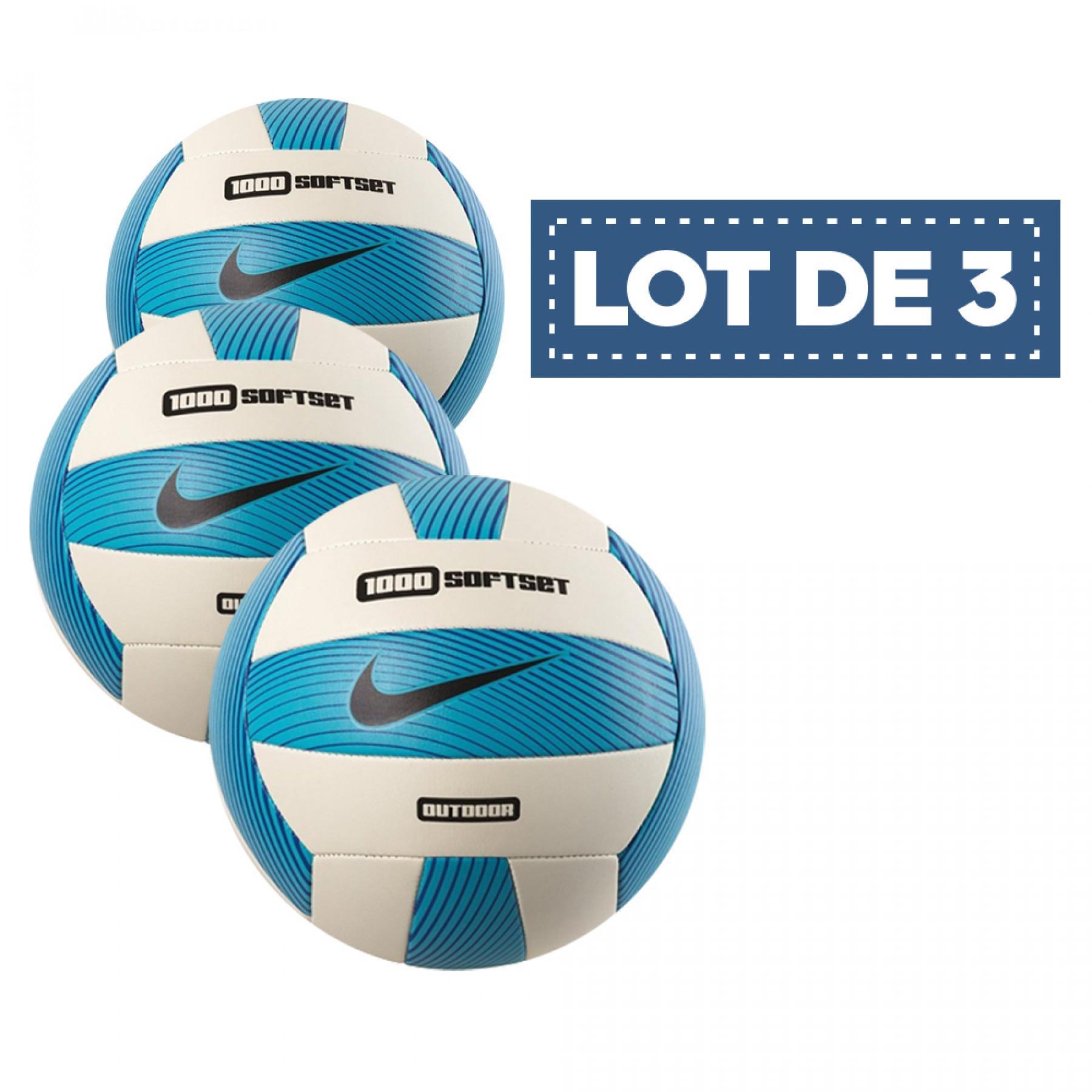 Satz mit 3 Luftballons Nike 1000 softset outdoor bleu/blanc
