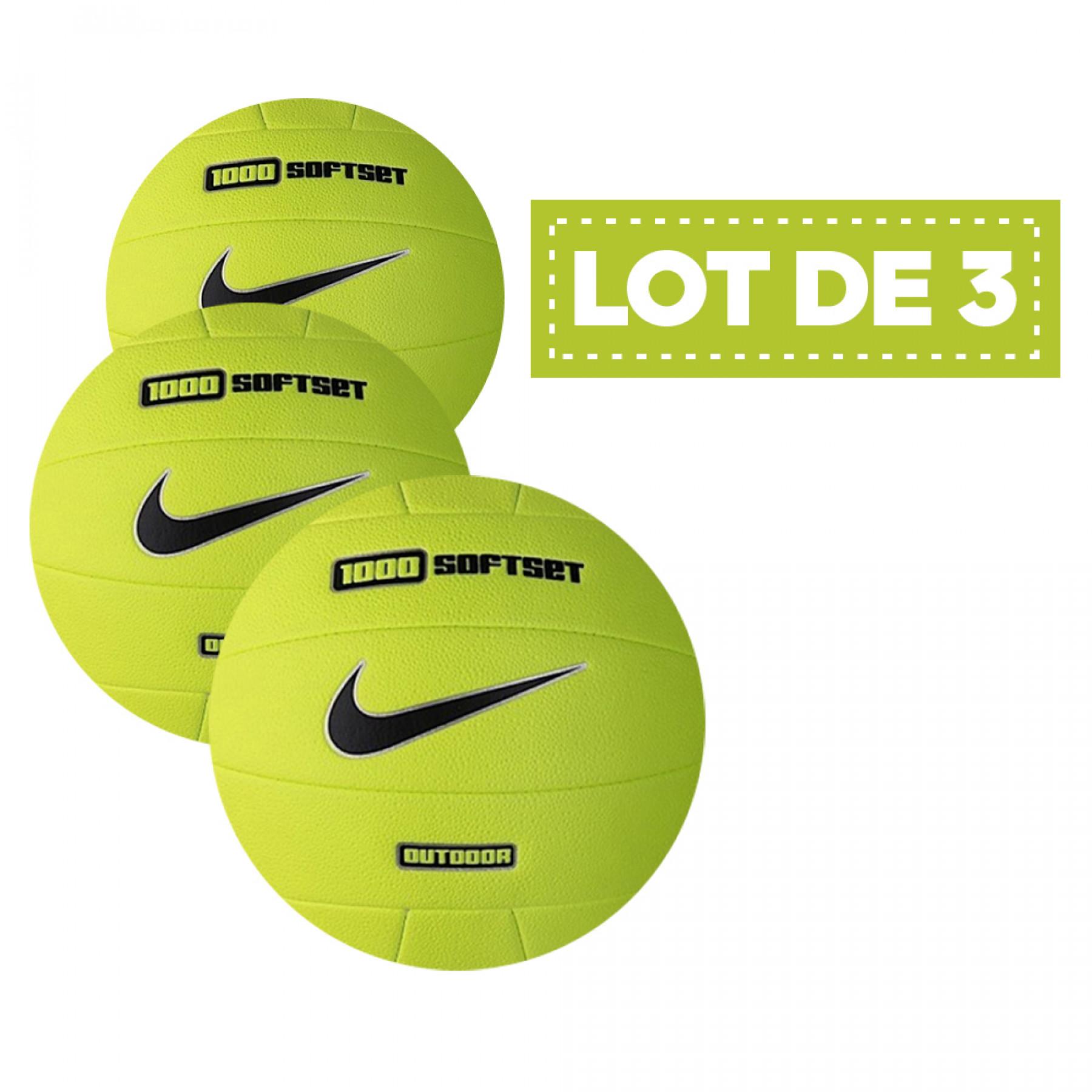 Satz mit 3 Luftballons Nike 1000 softset outdoor jaune fluo