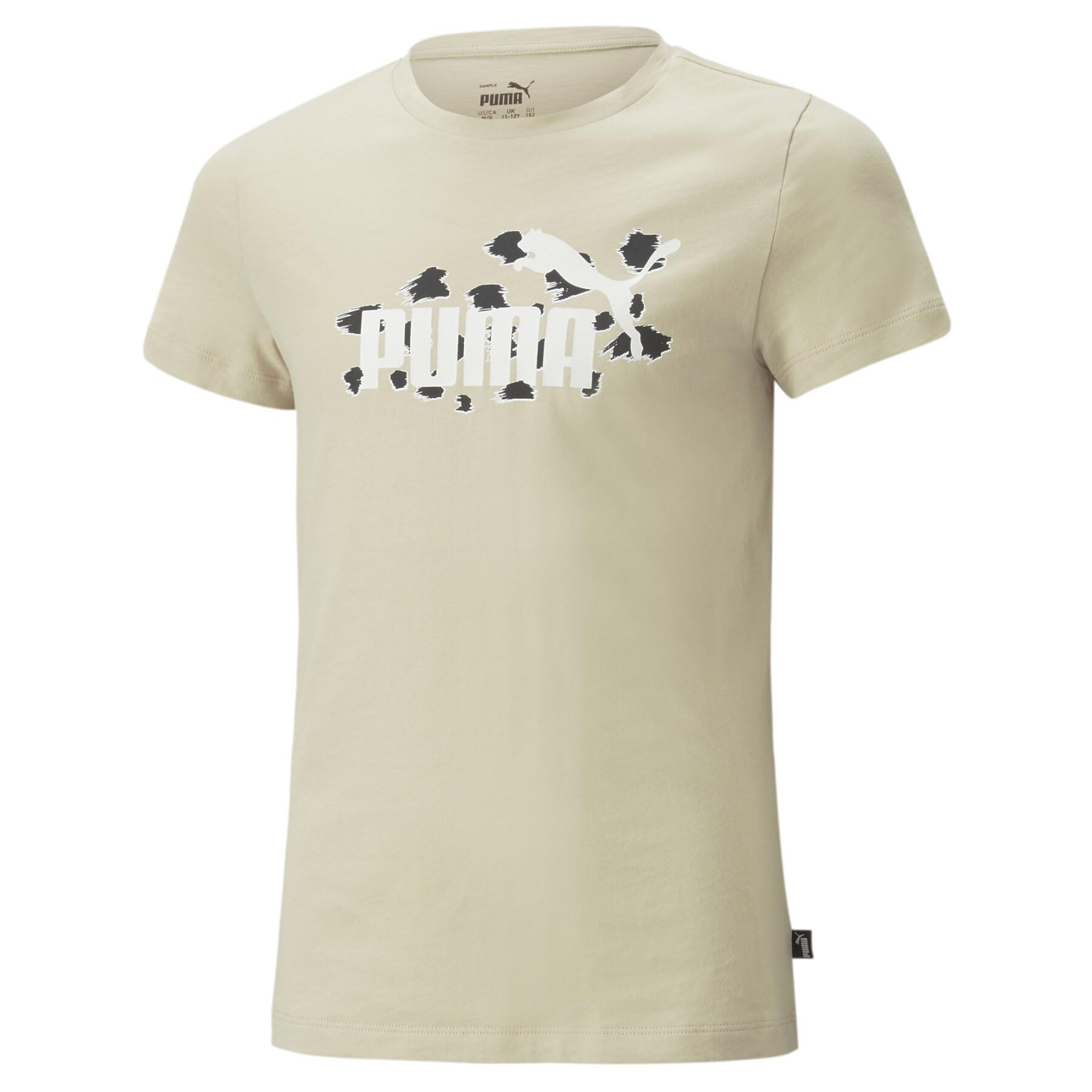 T-Shirt mit Tierprint, Mädchen Puma ESS+