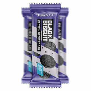 Proteinhaltige Dessertriegel Biotech USA - Black biscuit